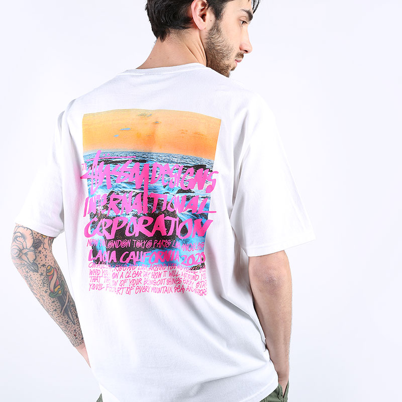 мужская белая футболка Stussy Clear Day Tee 1904502-white - цена, описание, фото 3